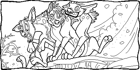 Shenzi, Banzai And Ed Coloring Page